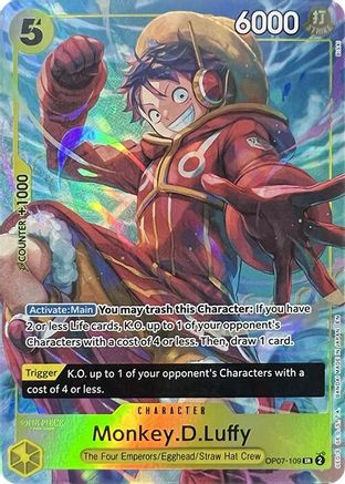 Image of Monkey.D.Luffy (Illustration Box Vol.3) (OP07-109) - One Piece Promotion Cards Foil